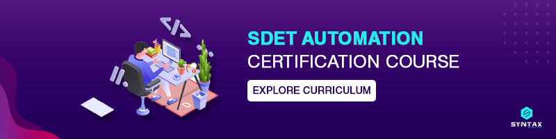 sdet automation certification ourse