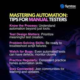 tips for manual testers on incorporating automation skills