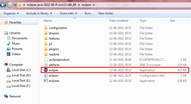 open the Eclipse folder