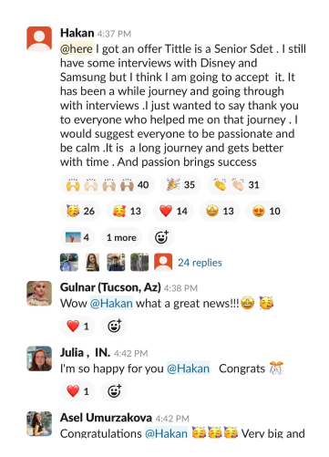 Hakan Demir's interview success
