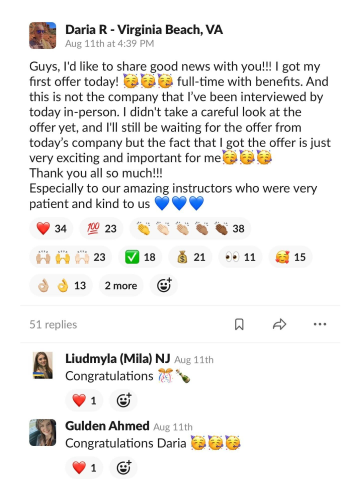 Daria R's career success
